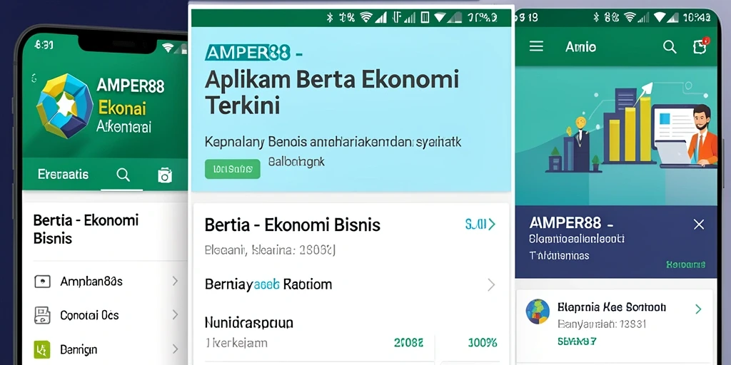 Screenshot AMPER88 menunjukkan tampilan antarmuka aplikasi berita ekonomi yang informatif.