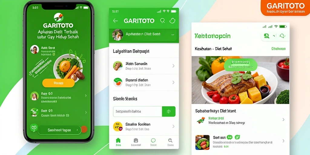 Tampilan antarmuka pengguna GARITOTO yang menarik dan mudah dinavigasi untuk diet sehat.