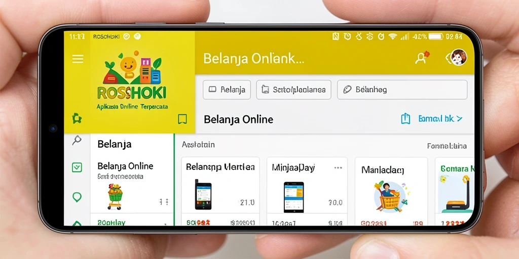 Tampilan antarmuka pengguna ROSOHOKI untuk Belanja Online yang menarik.
