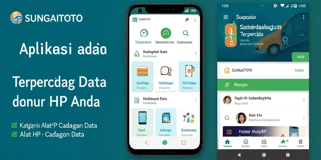 Antarmuka pengguna SUNGAITOTO untuk pencadangan data yang memudahkan.
