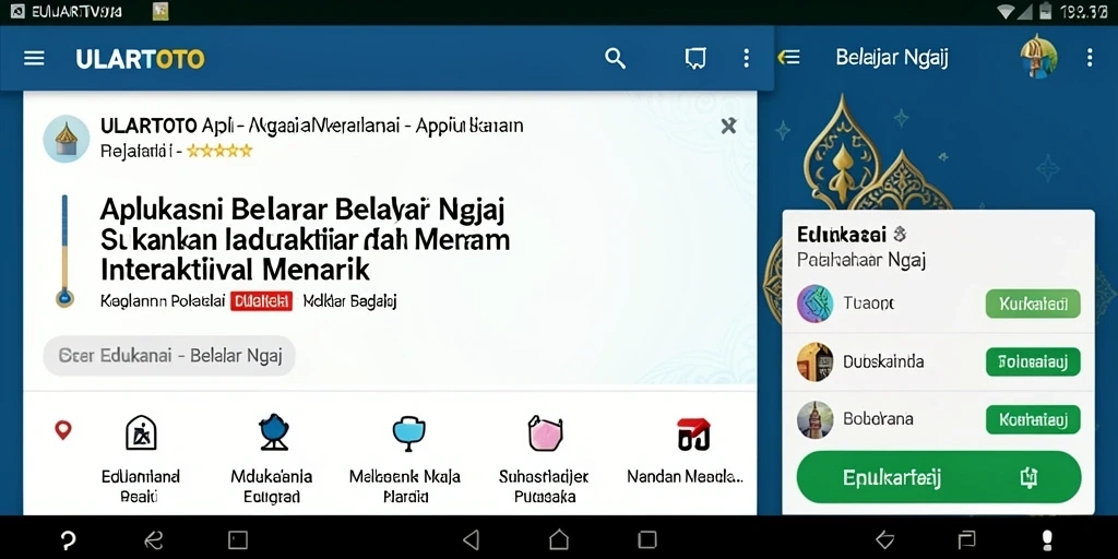 Tampilan antarmuka aplikasi ULARTOTO yang menarik dan mudah digunakan.