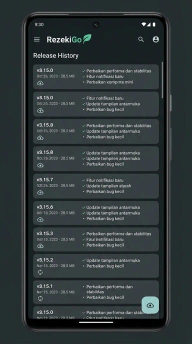 Riwayat Versi Aplikasi rezekigo untuk Pengguna Android